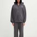THE NORTH FACE Grijs Katoen Sweat Hoodie met Capuchon Lange Mouw Rits Zijzakken M