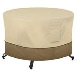 CLASSIC ACCESSORIES 56-033-011501-00 Veranda Ronde vuurschaaltafelafdekking, 142,2 cm, kiezelsteen/schors/aarde