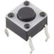 TRU COMPONENTS YST-1102 Bouton-poussoir 12 V/DC 0.05 A 1x Off/(On) Momentané (l x L) 6 mm x 6 mm 1 pièce(s)