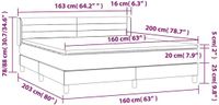 vidaXL Boxspring met matras stof blauw 160x200 cm