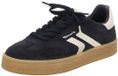 Tamaris 1-23723-44 Damessneaker Blauw Suède Lage Sneakers Veters