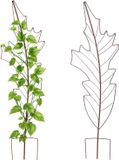 Relaxdays Plantensteun - set van 2 - 100x30 cm - Staal - Blad