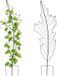 Relaxdays Plantensteun - set van 2 - 100x30 cm - Staal - Blad