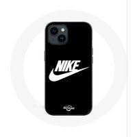 Nike Etui voor iPhone 14 Logo wit zwarte achtergrond Maniacase