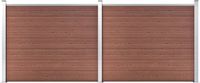 vidaXL Schuttingpanelenset 353x146 cm HKC bruin