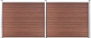 vidaXL Set de panneaux de clôture 353x146 cm HKC marron