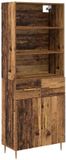 vidaXL Highboard Oudhout 69,5 x 34 x 180 cm Bewerkt hout