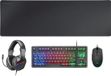 Mars Gaming MCPRGB3FR Toetsenbord en Muis Set AZERTY FR Zwart