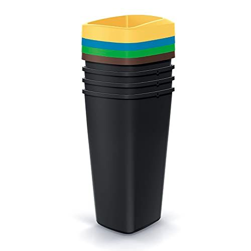 KEDEN Set met 4 gerecyclede emmers, elk 25 l, KEDEN.