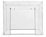 Serre de jardin - Serre autoportante pour le jardin - Avec fenêtres - Toit incliné - Cadre en acier - Tissu filet PE - 200 x 77 x 170 cm - Blanc