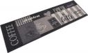 vidaXL Keukenmat wasbaar koffieprint 45x150 cm fluweel zwart