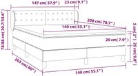 vidaXL Boxspringbed met matras, fluweel, lichtgrijs, 140x200 cm