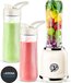 KitchenApp Retro Blender to go - Smoothie Maker - 300W - Beige - Incl. 2 Bekers
