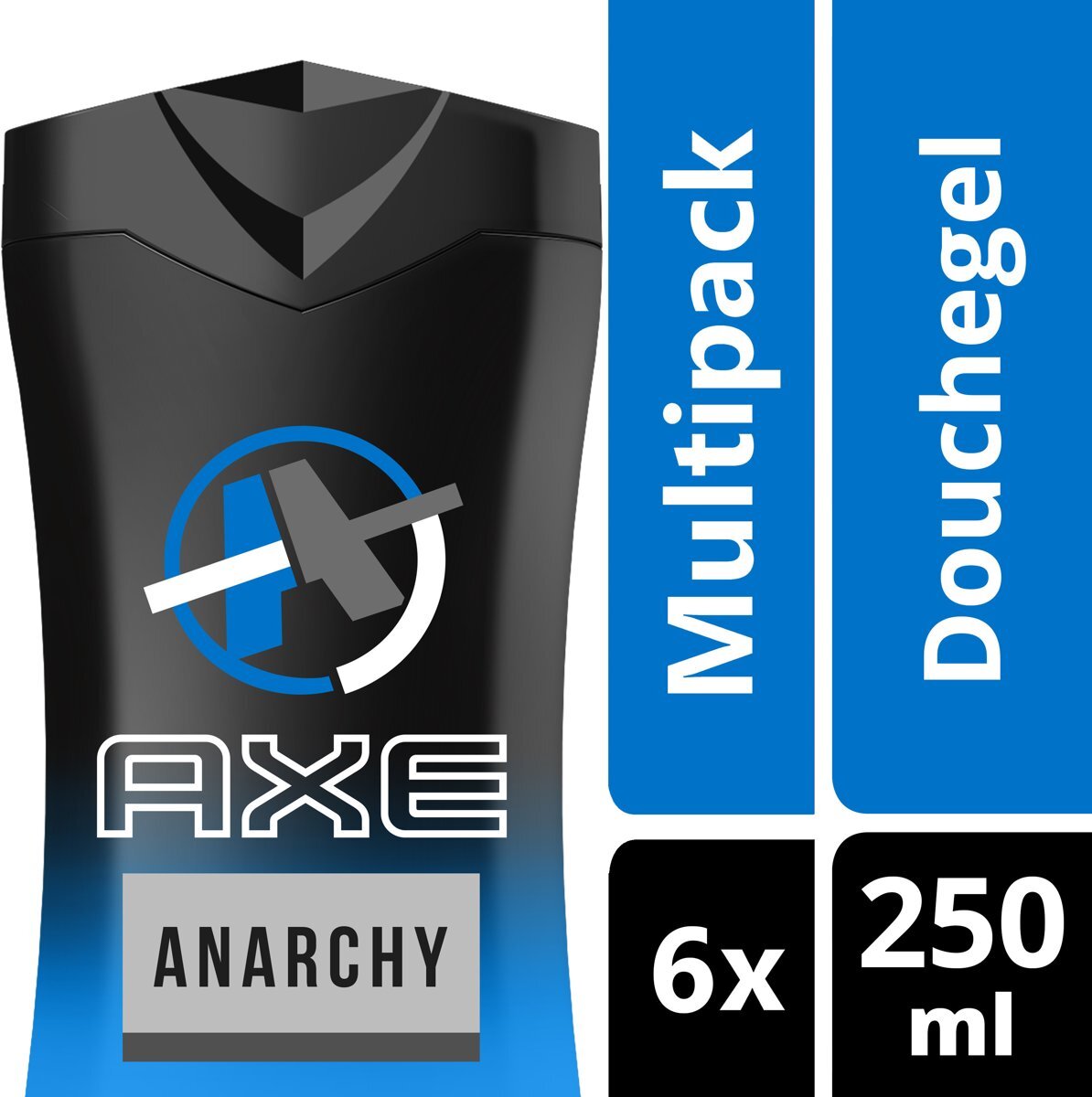 AXE Anarchy For Men - 250 ml - Douche Gel - 6 stuks - Voordeelverpakking