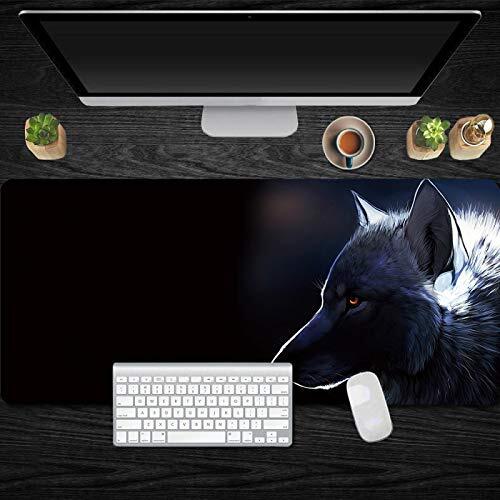 DHSBD Animal Wolf Print Grote Gaming Muismat Xl Vergrendelingsrand