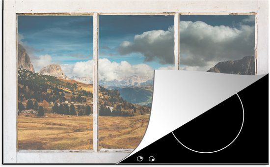 KitchenYeah® Inductie beschermer 81.2x52 cm - Doorkijk Landschap - Inductiebeschermer