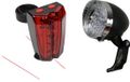 Benson Fietsverlichting set - voor/achterlicht fiets - LED + Laser