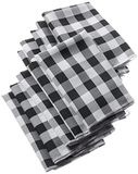 LA Linen Set van 10 Geruite servetten met gingham, 45,5 x 45,5 cm