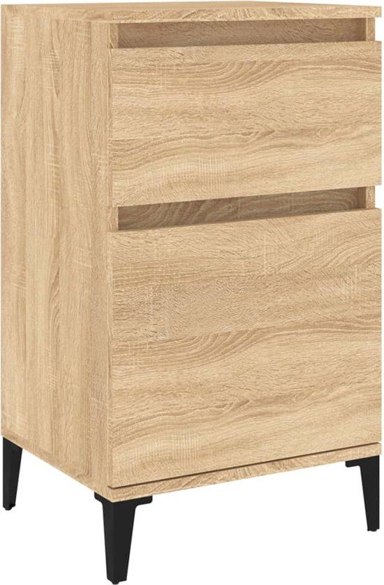 vidaXL Nachtkastje 40x35x70 cm Sonoma Eikenkleurig