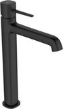 Laveo BADLAND Wastafelmengkraan, glanzend zwart, met click-clack bediening, voor badkamers
