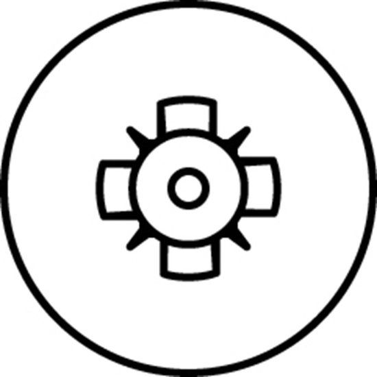 HECO TOPIX-plus schroeven - platkop met kopgatboring - 4,5x50 mm - PZ2 - voldraad - 200 st
