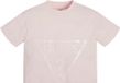 Guess Meisjes-T-shirt Balletroze Katoen Korte Mouw Ronde Hals Logo 6 Jaar