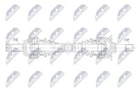 NTY Antriebswelle NPW-BM-101 Hinterachse links | Compatibel met: BMW 5, 5 Touring