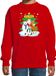 Bellatio Decorations Shoppartners Bv Kersttrui sweater voor kinderen - Kerst dieren vriendjes - rood - lange mouwen - kleding - kerstdiner 170/176