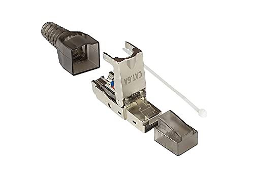 Good Connections Netwerkstekker - Cat. 6A / 500 MHz / 10 gigabit-geschikt - zonder gereedschap/veldconfectioneerbare RJ45-stekker voor installatie- en patchkabels - STP afgeschermd - metaal