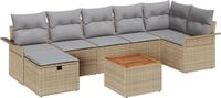 vidaXL Tuinbank - Beige - Polyrattan