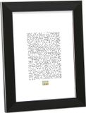Deknudt Frames Fotolijst - Zwart met zilverbies - S41VK2 - 20x28 cm
