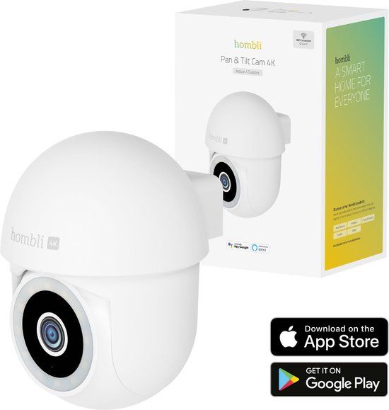 Hombli 4K Pan & Tilt Beveiligingscamera - Wit