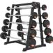 Support haltères fixe avec haltères de 282,5 kg