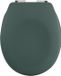 spirella Toiletbril Softclose - Duroplast WC-Bril met Chromen Scharnieren - Anti-slip Voetjes - Donkergroen