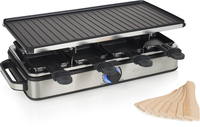 Princess 162645 Raclette 8 Grill Deluxe - 8 Person - Stainless Steel