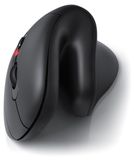 CSL Souris verticale, souris ergonomique sans fil avec dongle USB, pour droitier, capteur optique de 600 à 1600 dpi, position de la main verticale, pour PC et Mac, noir
