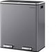 SONGMICS Dubbele Afvalbak Pedaalemmer 60 Liter Grijs Metaal