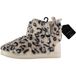 Apollo Dames hoge pantoffels/sloffen luipaard print - beige - 37-38