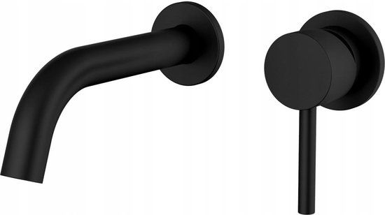 Viking Choice Wastafelkraan - Inbouw - Mat Zwart - Modern - Messing - 2 Jaar Garantie