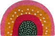 Relaxdays Paillasson Coco Demi-rond Boho 60 x 40 cm Antidérapant