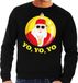 Bellatio Decorations Shoppartners Bv Foute kersttrui voor heren - Hip Hop Rapper - Kerstman - zwart - lange mouwen - sweater - mannen L
