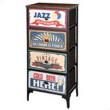 AKTIVE Ladenkast Max Home Vintage 45 x 98 x 30 cm Bruin