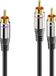 sonero Premium RCA-audiokabel, 1x RCA-stekker naar 2x RCA-stekker 1,00m, vergulde contacten, zwart