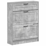 vidaXL Schoenenkast UTRECHT 78 x 24 x 100 cm Bewerkt hout Betongrijs