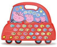 VTech - De alfabet Peppa Pig auto, speelgoed voor kinderen vanaf 3 jaar, leert het alfabet, ontdek nieuwe vokabularium, meer dan 200 geluiden, zinnen, liedjes en melodieën, kleurrijk.