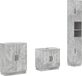 vidaXL - 3-delig - badkamerkast - set - HOORN - Betongrijs - Bewerkt - hout