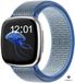 Strap-it nylon bandje - lichtblauw - Geschikt voor Fitbit Sense & Fitbit Versa 3
