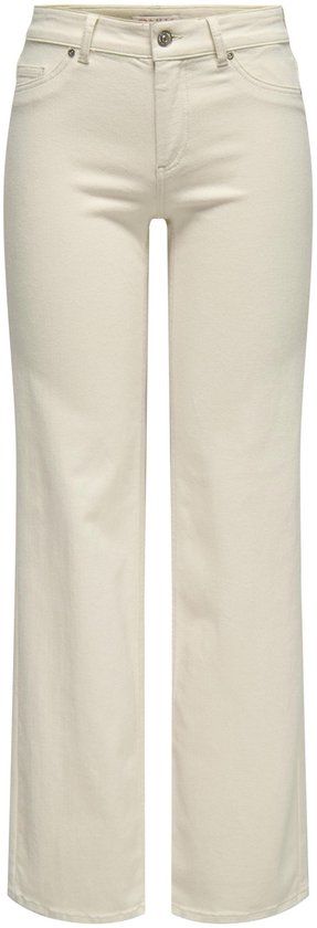 Onlblush ONLY ONLBLUSH MID STRAIGHT DNM DOT NOOS Dames Jeans - Ecru - W25 X L32