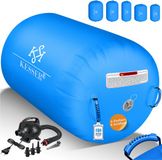 KESSER® Airtrack Turnmat opblaasbare Gymnastiek Rol - Blauw, 100 x 60 cm