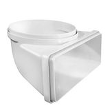 La Ventilation CGV229B verticale bocht van ronde buis Ø 150 mm tot rechthoekig 220 x 90 mm uit ABS kleur wit